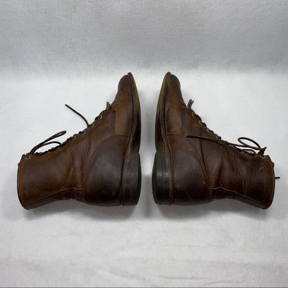 Justin Boots Brown Lace Up 4833 7B - Picture 5 of 11